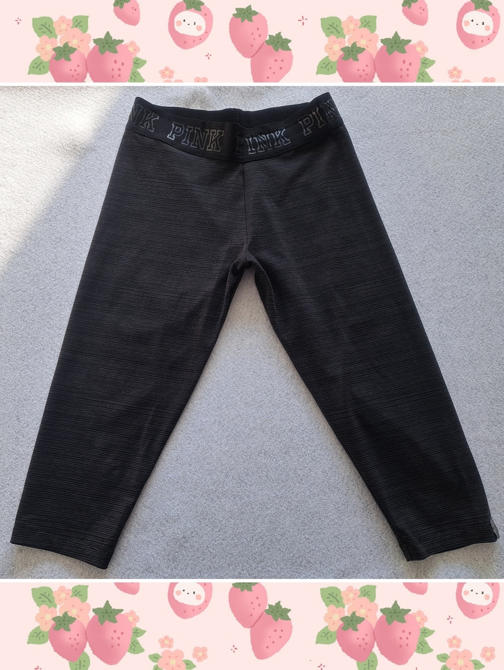 PINK Victoria's Secret Charcoal Capri Leggings